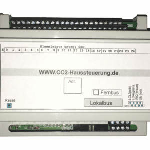 I2C-AD Temperatur/Licht,  16 Eing., 4  S0-Impulszähler