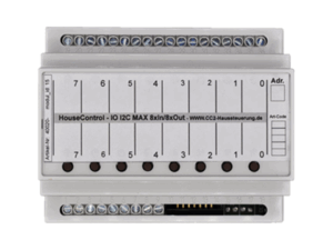 I2C-IO-Max 8xAus, 8xEin, Taster,  24V